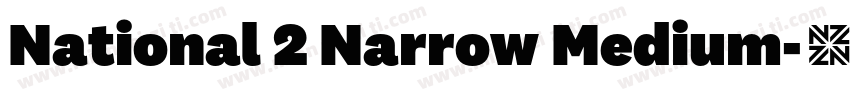 National 2 Narrow Medium字体转换